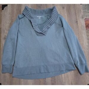 Eddie Bauer Pullover Shawl Collar Fleece Sweater Women Plus 2XL
